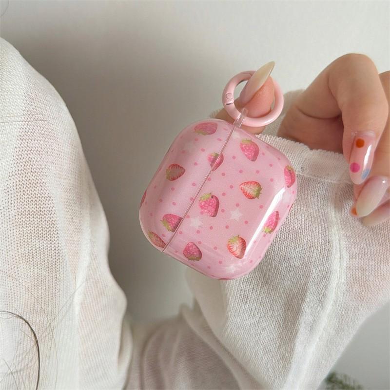 Ins Korean Pink Strawberry for Apple AirPods Pro1 Earphone Cover Pro1 Earphone Case 1st Generation Soft