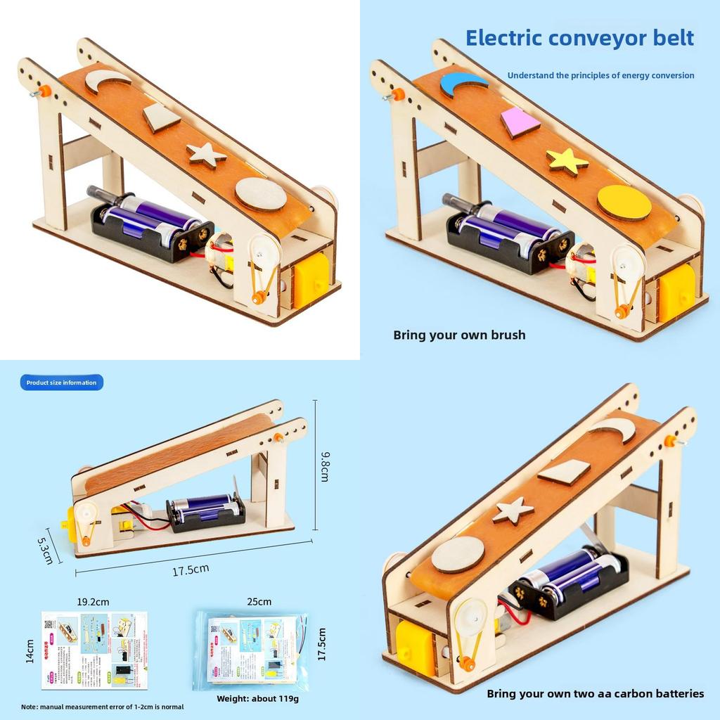Science Educational Toy Kit For Kids With Diy Mechanical Conveyor Belt Model For Handson Learning