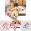 Entzückender Plüsch-Pony-Puppen-Schlüsselanhänger Weiches Spielzeug für Mädchen Lila Rosa Gelb