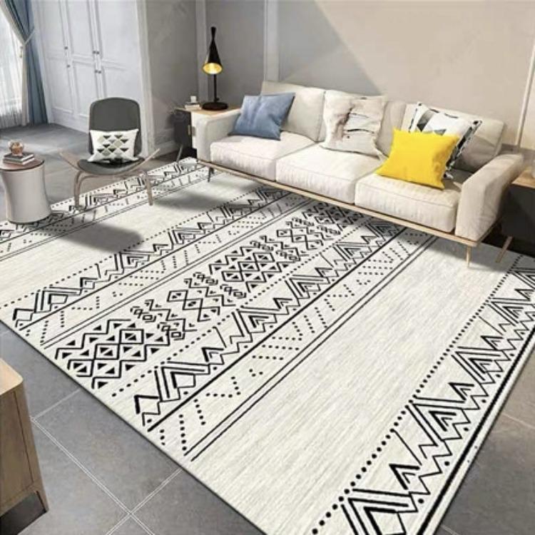 Living Room Carpet Moroccan Bohemian Lines Vintage Nordic Style Living Room Carpet Bedroom Bed Carpet