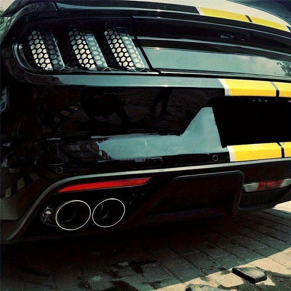 1pc Car Rear Tail Light Lamp Stickers, Honeycomb Type Decal Car DIY Self Adhesive Tint Film Sheet, Universal Car Accessories