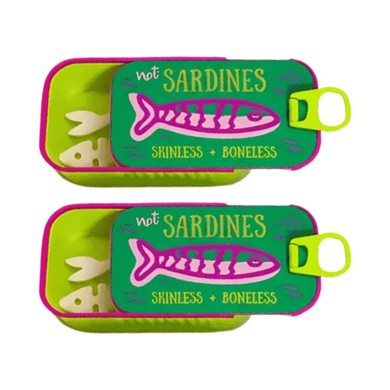 Sardine Can Jewelry Storage Box Small Accessory Holder for Earrings Necklaces and Daily Tabletop Use Indoors