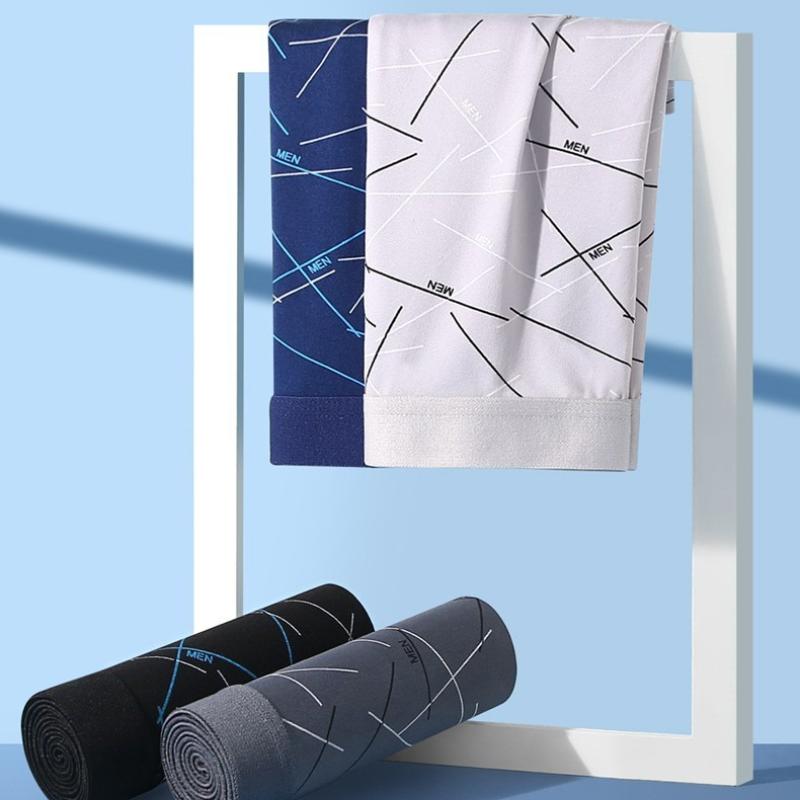 Men's Boxer Briefs Mid-Rise Trunks Young Men's Underpants Knit Men's Underwear Mid-Waist Panties Men's Underwear Shorts