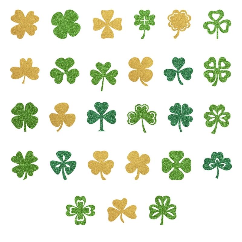 Four Leaf Clovers Throw Confettis Ornament for Festival Party Accessories Irish Festival Holiday Home Decoration