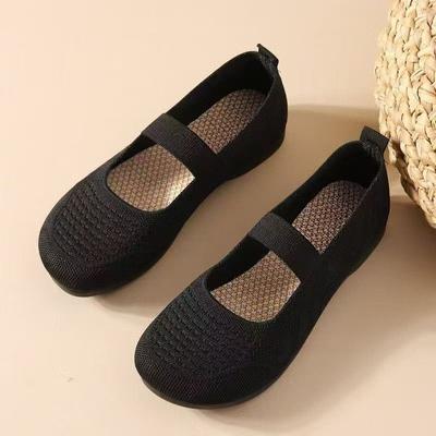 Scarpe in tessuto da donna traspiranti e leggere, con apertura media e suola morbida, comode scarpe casual