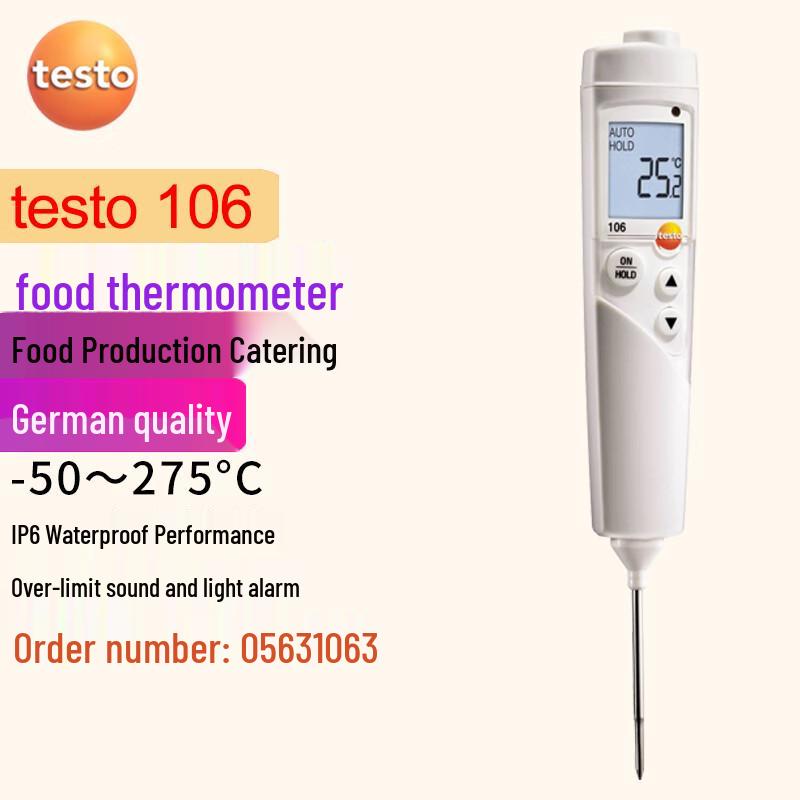 Testo 106 Waterproof Probe Food Thermometer One Size