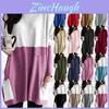 Elegant Women's Jumper Mini Dress Blouse In Vibrant Colors With Two Pockets
