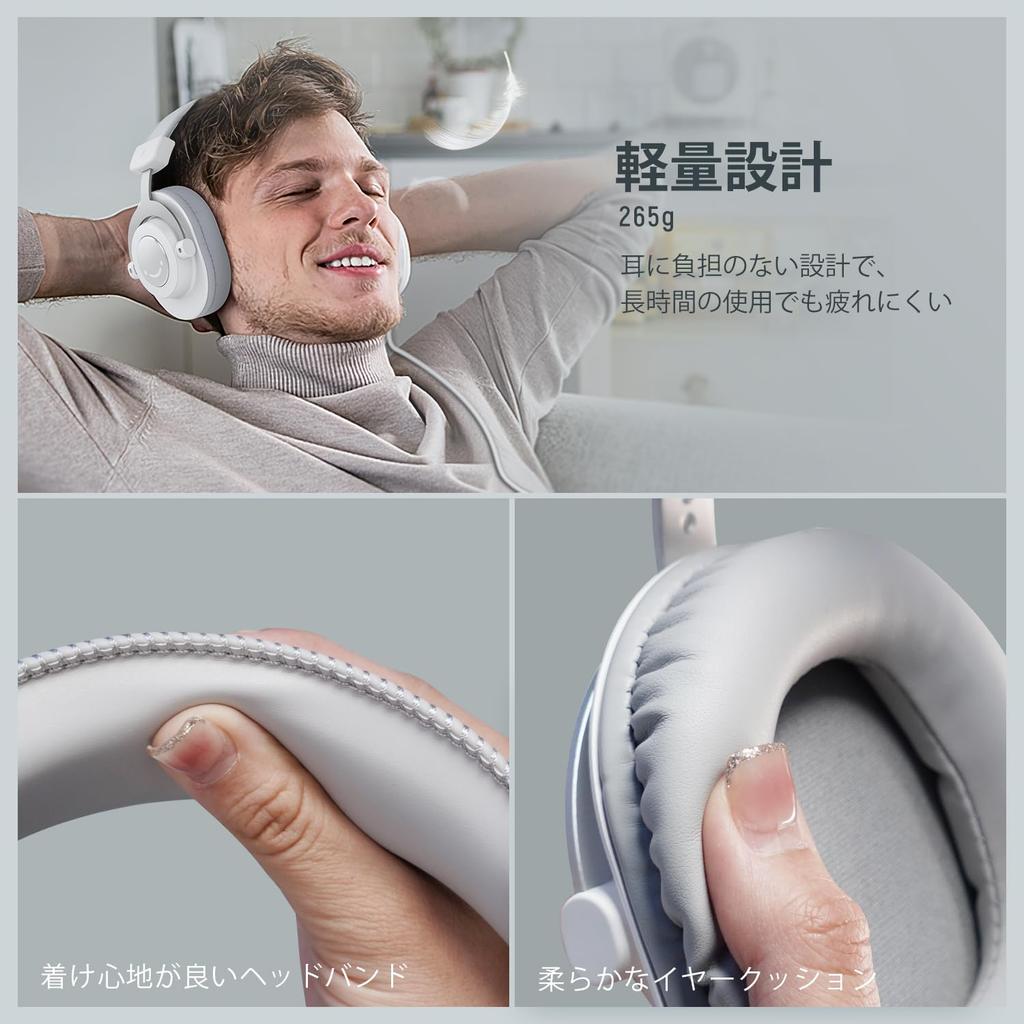 FIFINE Monitor-Kopfhörer, DJ-Kopfhörer, Kopfhörer, kabelgebunden, versiegelt, Over-Ear, kompatibel mit Player-Musik, Weiß, H8W, 3,5 mm, 6,35 mm