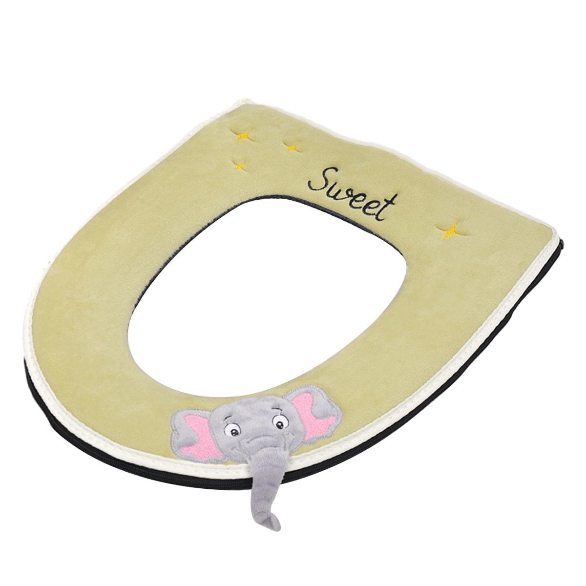 

Накладка на сиденье унитаза с ручкой, мультяшная подушка с кошкой, гладкая молния, бытовая утолщенная универсальная накладка на сиденье унитаза, инструмент