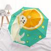 1pc Cat Orange Automatic Open/close Umbrella, 8-Rib sturdy structure, Portable Travel Umbrella, Parties, Everyday Use, Outdoor Accessory, Ar