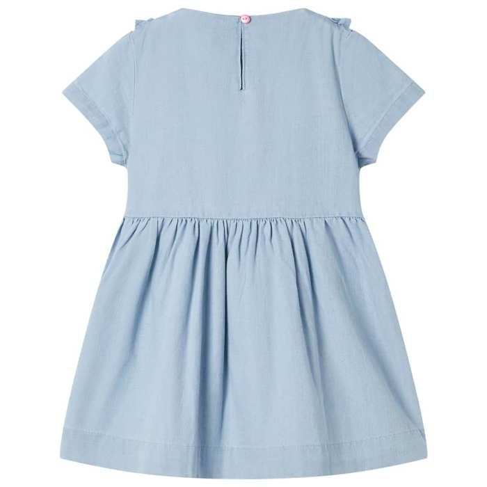 Children's Dress with Soft Blue Ruffles 92/104/116/128/140