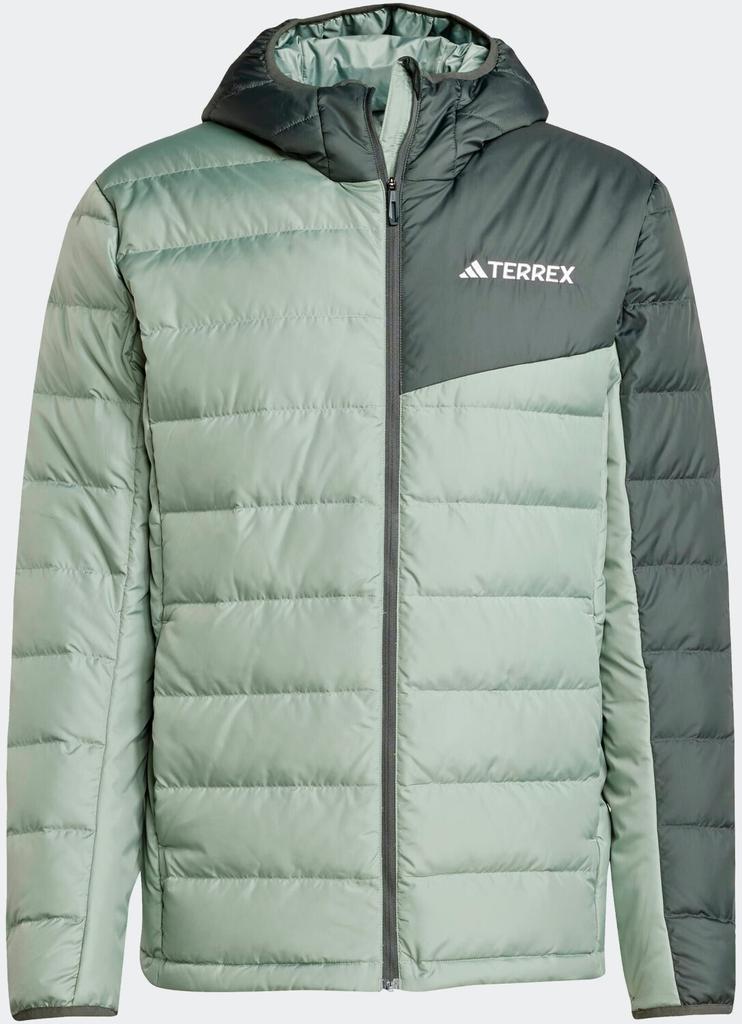 Jacket Adidas Terrex Multi Light Hooded Down Jacket Silver-green Khaki Green