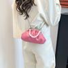 Luxury Pearl Handle Cloud Bag For Women PU Leather Pleated Shoulder Bag Elegant Female Crossbody Bag Clutch Evening Purse