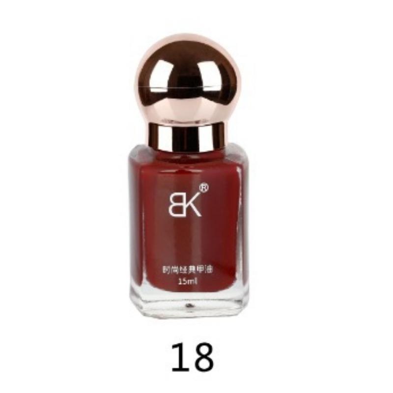 Color Nail Polish No Bake Oily Lasting Non-peelable Large Capacity Nail Care Nude Color Square Bottle 15ml