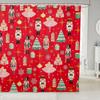 Pink Christmas Shower Curtain,Christmas Nutcracker Bathroom Shower Curtain Sets,Dreamy Castle Princess Fabric Shower Curtain