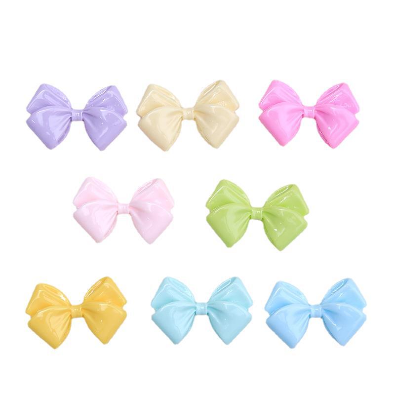 Multicolor Cartoon Bow Resin Jewelry & Shoe Clip DIY Accessories