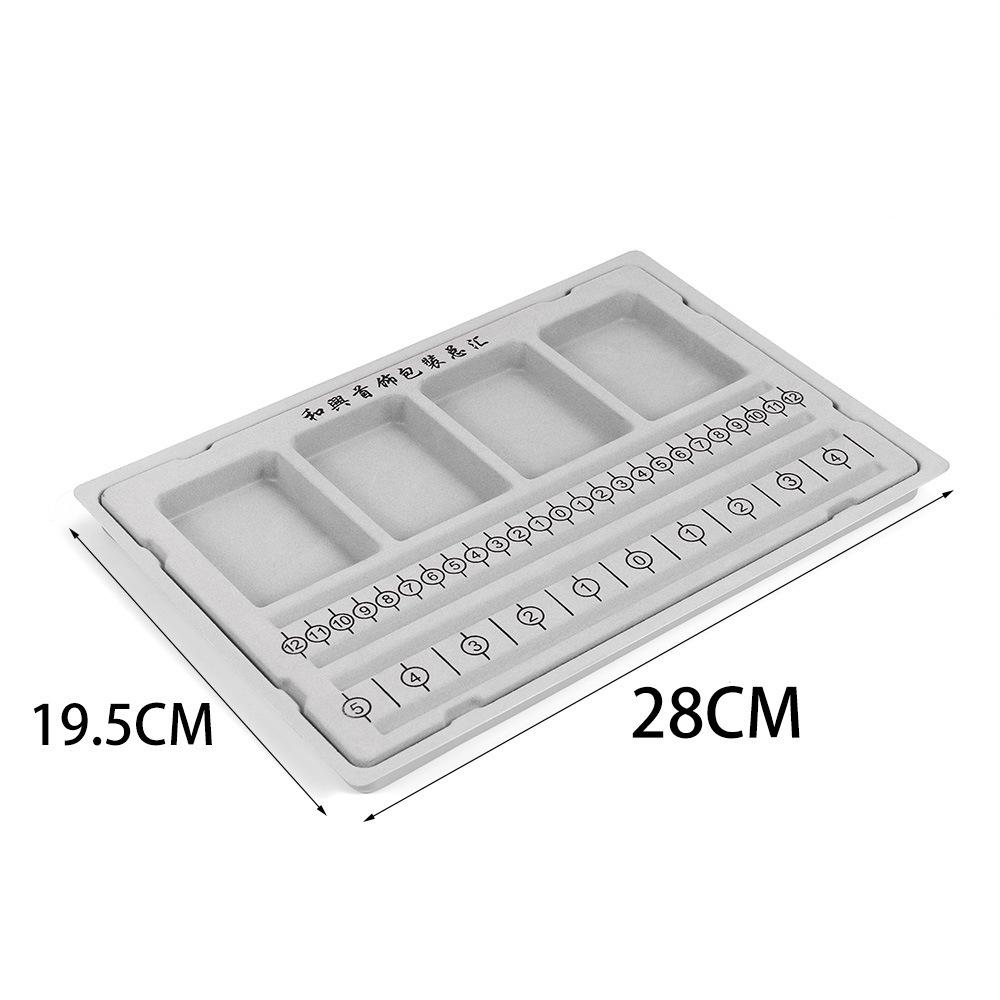 Placă de design bijuterii DIY: Tavă pentru înșirat coliere și mărgelit cu scală de măsurare pentru 108 mărgele