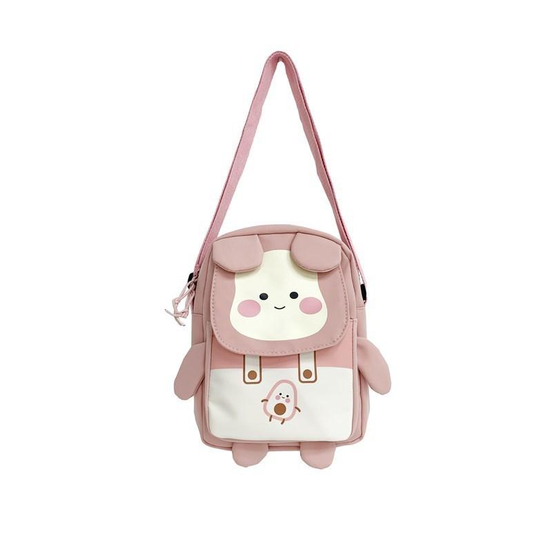 Kawaii Bear Phone Bag Nylon Cute Shoulder Purse For Girls And Teens