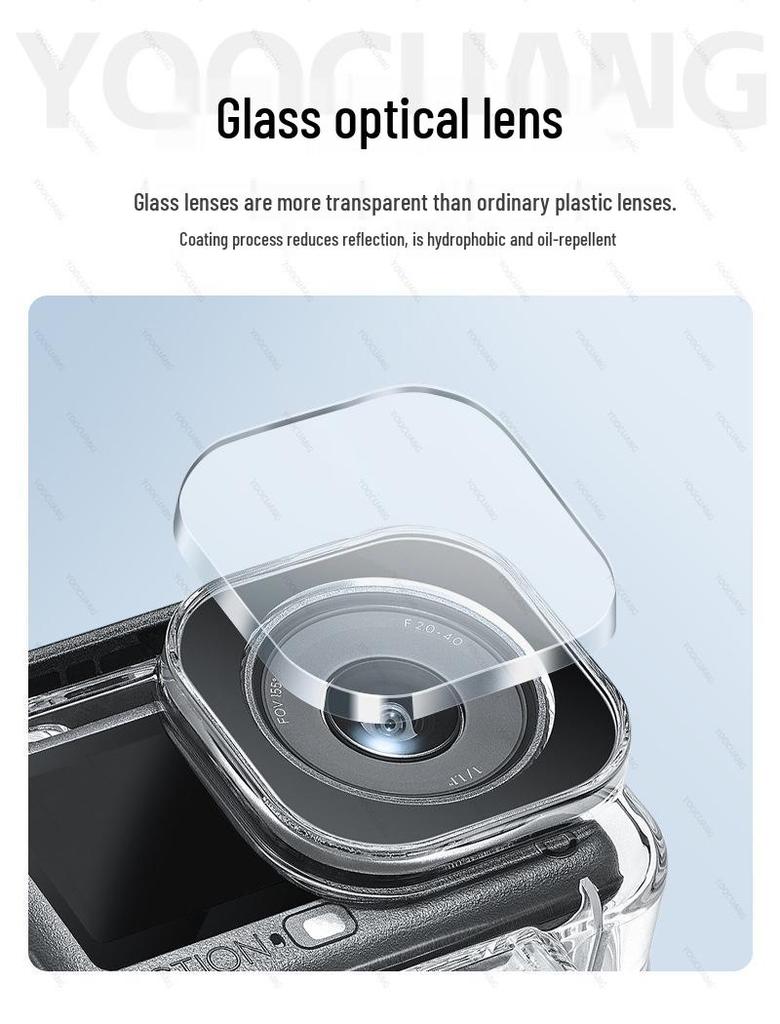 Magnetic Waterproof Case for DJI Action 6: 60m Deep Underwater Protective Cover with Vertical & Horizontal Quick Release
