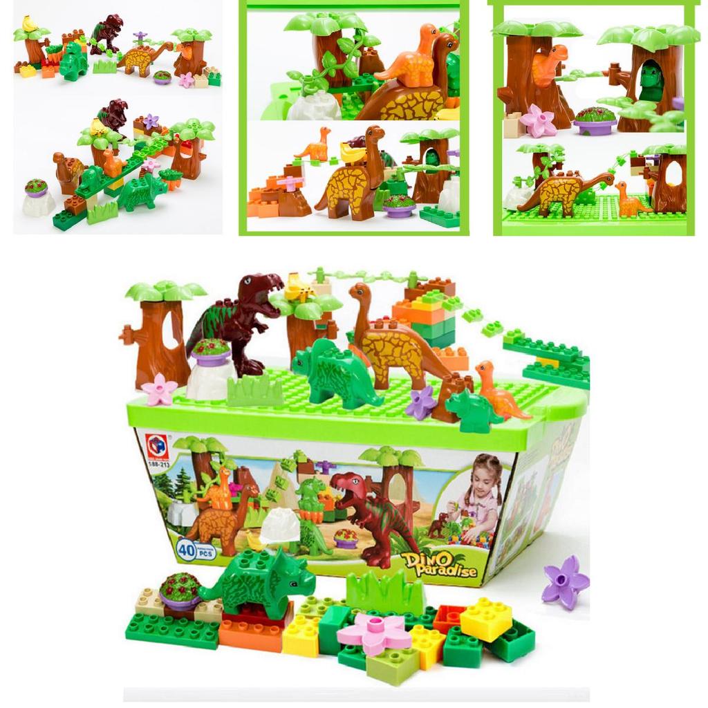 Dinosaur Assembly Puzzle With Big Plastic Blocks For Kids Development And Entertainment