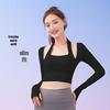 Women's Two-Piece Fitness Yoga Top with Removable Chest Pad and Buckle