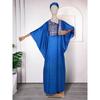 African Ethnic Style Jacquard Large Swing Robe Middle East Women's Clothing V-neck Batwing Sleeve 150.00kg Plus Size Dress Dress