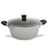 Every U. Titanium-Coated 26cm Pot with Glass Lid, Fluoropolymer Coating, Gas/IH Compatible, High Heat Efficiency, Non-Stick, PFOS-Free, 750,000-Use Ab