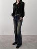 Korean INS Blogger Style 2026 Faux Two-Piece Lace-Up Blouse for Women - Early Spring/Autumn Fashion