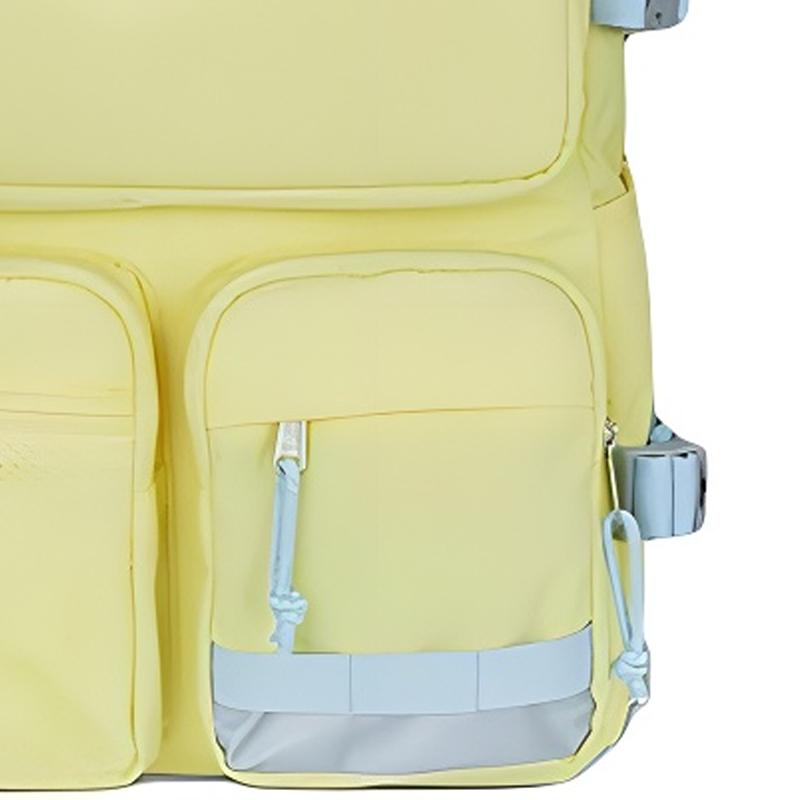 The North Face 3-In-1 Student Large Capacity Backpack With Coin Purse Unisex Backpacks Swan-Yellow NM2DM01K