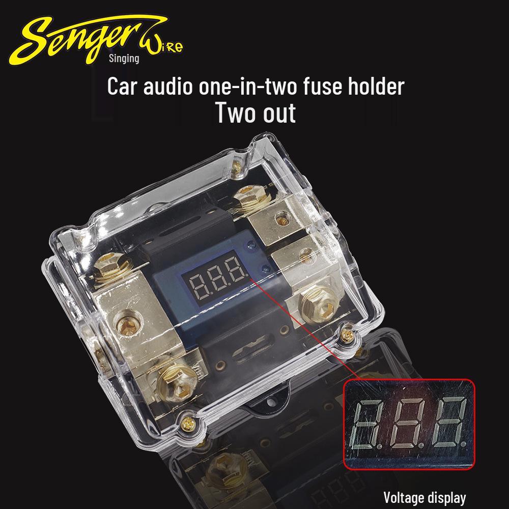 Hunter Sheng 100A Car Audio Fuse Holder with Blue Digital Display