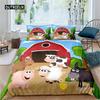 Cute Pig Duvet Cover Kawaii Pig Bedding Set Polyester Pigs Floral Comforter Cover Twin King For Teen Boy Girl Gift Room Decor