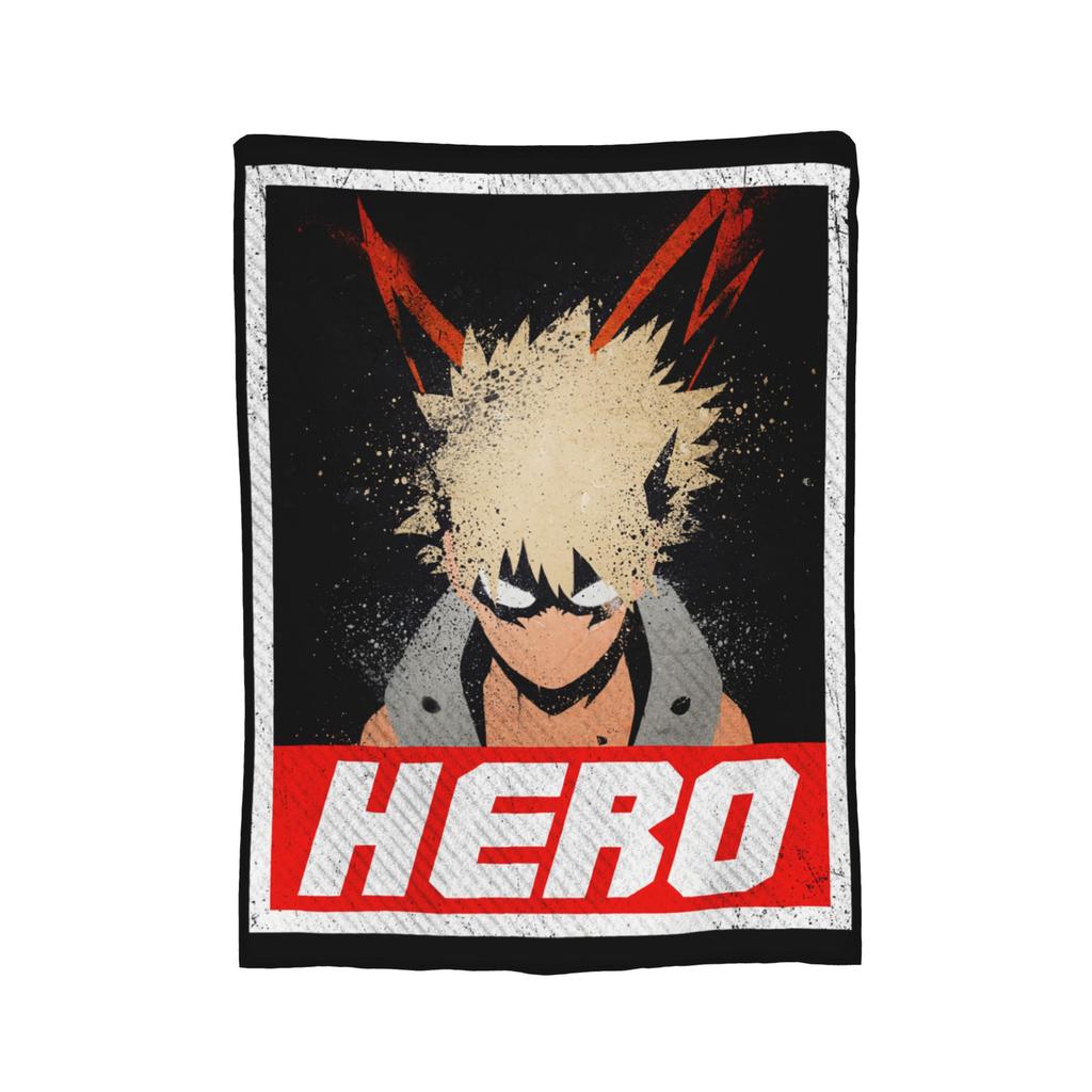 My Hero Academia Blankets Fleece Anime Warm Throw Blankets for Car Sofa Couch Bedroom Quilt