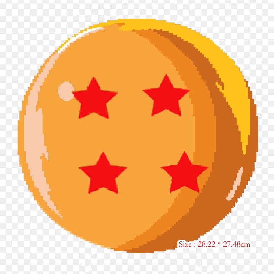 Patches For Clothes Bag Iron On Thermal Stickers 2 Star Dragon Ball Goku Stock Photography Pattern Washable Heat Transfer
