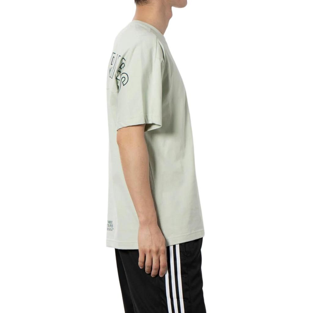 Adidas Wording Logo Loose Fit Round Neck Short Sleeve T-Shirt Men Tops Light-Green IM8771