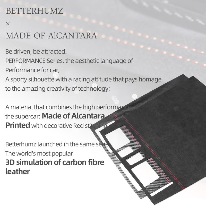 Betterhumz For Mazda 3 Axela 2004-2009 Made of Alcantara Auto Center Console Air Outlet Trim Stickers Car Interior Accessories KJS6