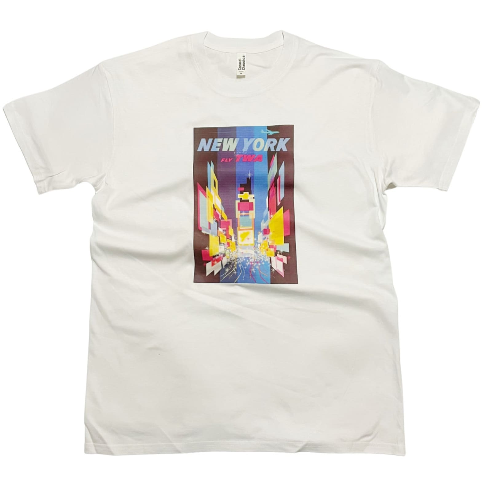 New York Times Square Travel Poster T-Shirt Vintage Abstract Art Print S