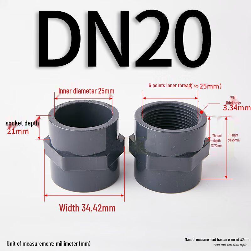 PVC Female Thread Direct Connector DN20