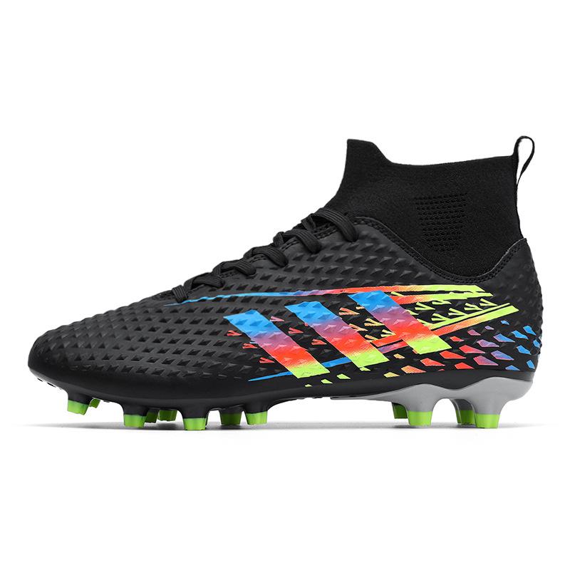 New Large-size Football Shoes Men's High-top Young Students Game Training Artificial Turf Long Broken Nails Football Shoes