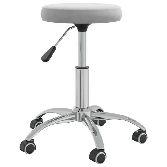 VidaXL Tabouret de massage Velours Gris clair