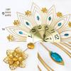 European Luxury Peacock Wall Clock for Elegant Living Room Decor