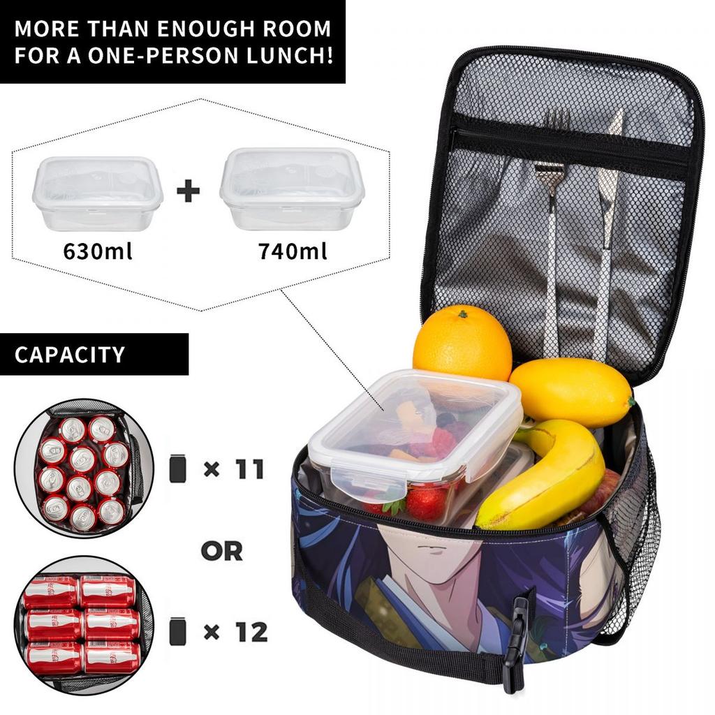 Jinshi Anime Cool The Apothecary Diaries Insulated Lunch Bag for Women Kids Portable Food Boxes Thermal Lunch Box Tote