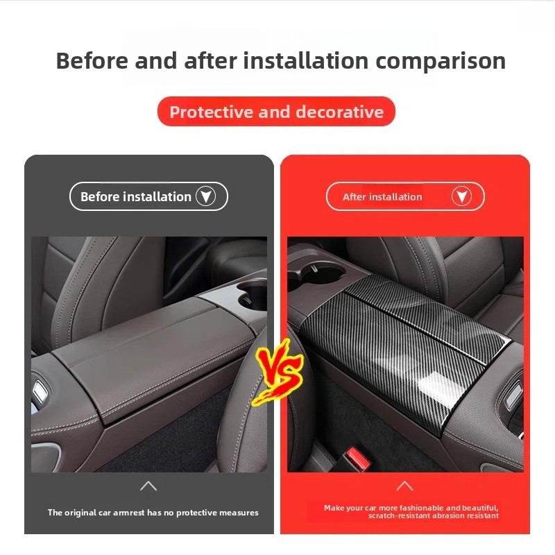 For Mercedes-Benz X167 GLS W167 V167 GLE Central Control Armrest Box Panel Protective Cover Interior Modification Supplies