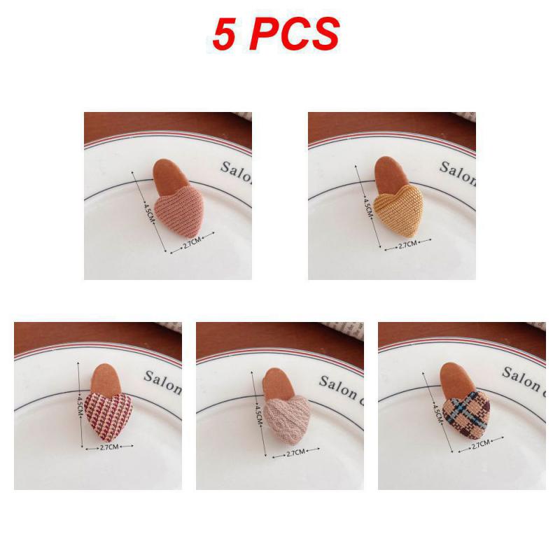 1/3/5Pcs Autumn Winter Hair Clips For Girl Woman Waterdrop Square Barrettes Solid Color Faux Fur BB Hairpins Soft Hair Accessory