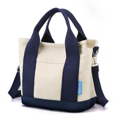 Lulubelle Women's Lightweight Canvas Tote Bag with Zipper, Cute (Navy)
