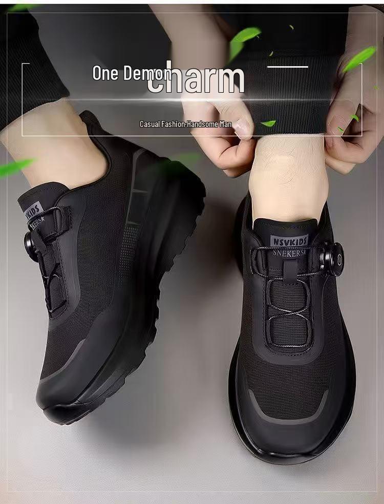 Men's Rotating Buckle Low-Top Casual Shoes - Spring/Autumn Collection