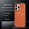 iPhone 17 Pro Max Ultra-thin Leather Case with Card Holder & Stand