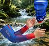 Conjunto de Proteção Solar Refrescante Gradiente 2 em 1: Gola + Mangas, Proteção UV UPF50+ para Ciclismo e Esportes ao Ar Livre
