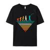 Huunisex Evolution Player Vintage Fishing Cotton Fabric Boy Casual T Shirts Classic Tops T Shirt Loose Group T Shirts Drop Shipping