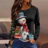Womens's Fashion Casual Halloween Print V-neck Mid Length Pocket 3/4 Sleeve Top