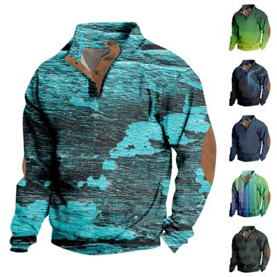 Spring And  Men's Standing Collar Sweatshirt Is Outdoor Casual Sweaters Tops